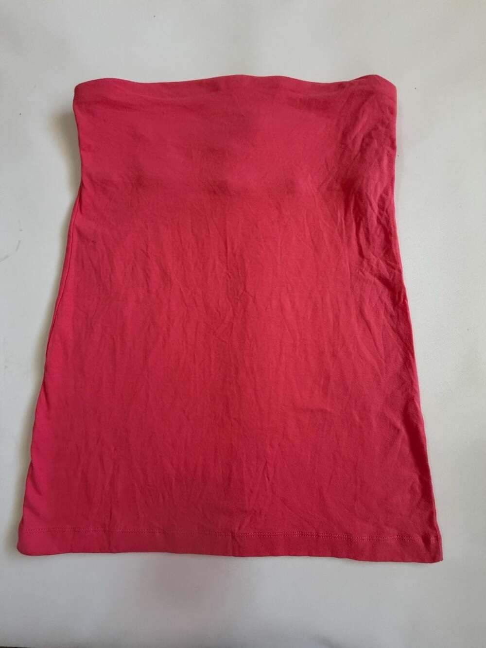 rue21 Top Womens XL Coral Pink TubeTop Strapless Stretch Cotton Y2K Summer Basic